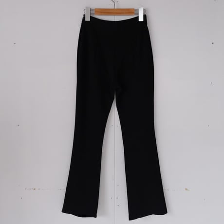 leather × jersey switching pants