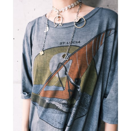over dye tee / black