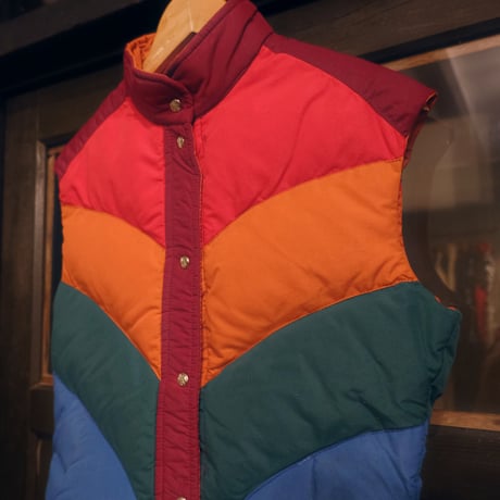 〜70s made in HongKong / rainbow down vest