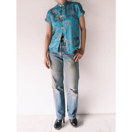 s/s china tops / blue