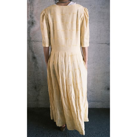 Tyrol dress "yellow × check"