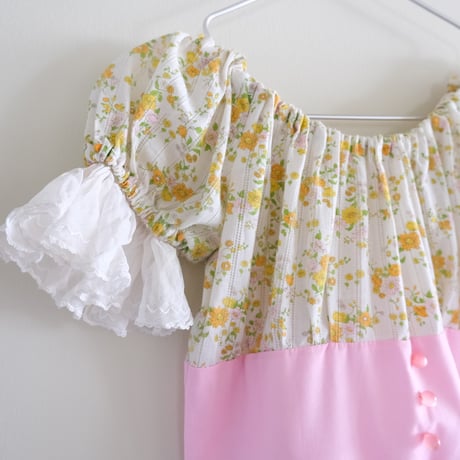 70s flower dress ※as is