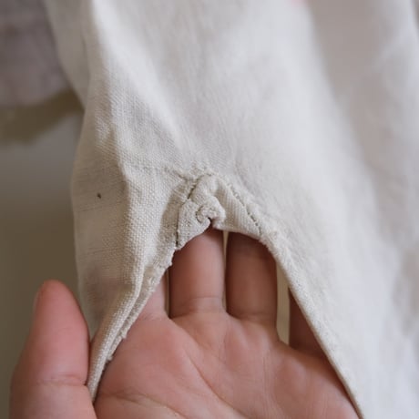 eski. × 画楽 hand paint antique linen shirt