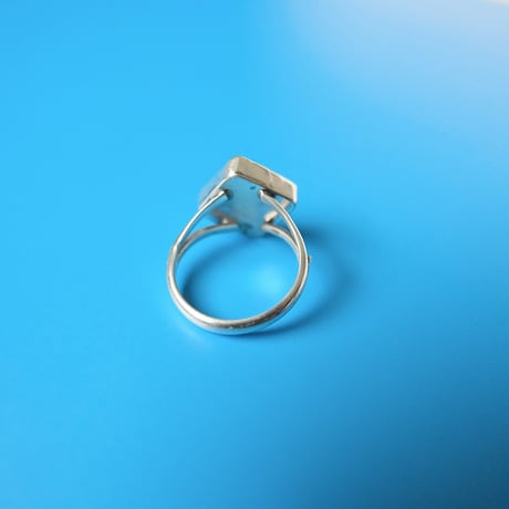 navajo / square turquoise ring