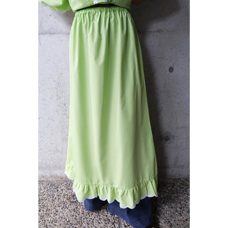 embroidery setup (tops×skirt) “light green”