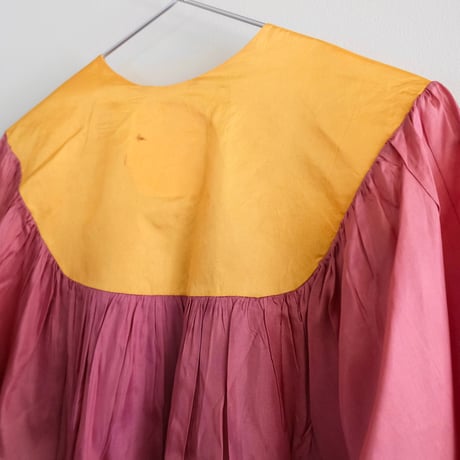 eski. remake / acetate gown with rabbit patch