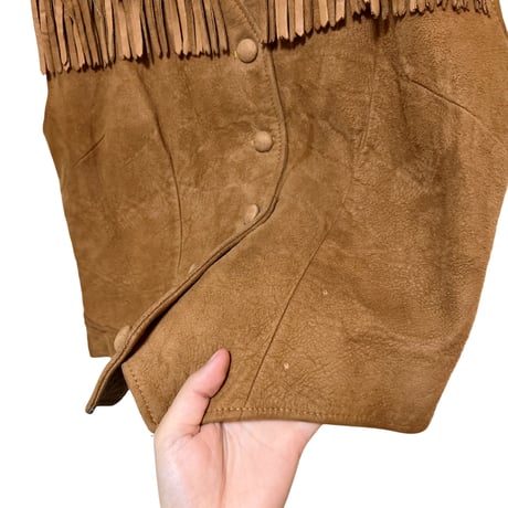 leather vest with fringe