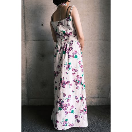 〜70s vintage / floral cami dress