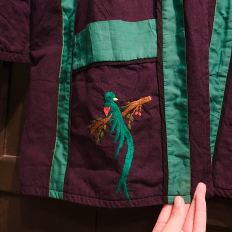 reversible cotton jacket "birds"