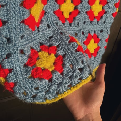 hand knit granny vest