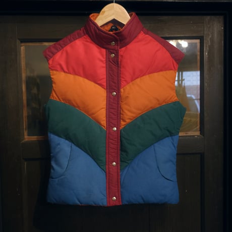 〜70s made in HongKong / rainbow down vest