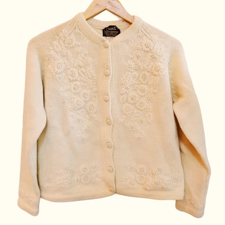 〜70s embroidery knit cardigan