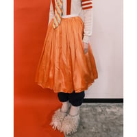 antique / satin × cotton skirt
