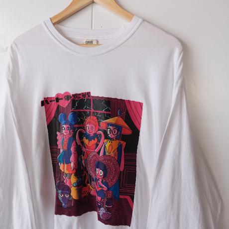 "ハート争奪戦❣️" / LS tee 【white】