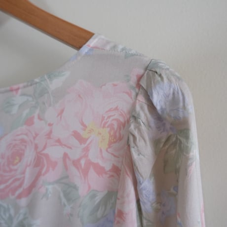 〜80s rayon dress with belt