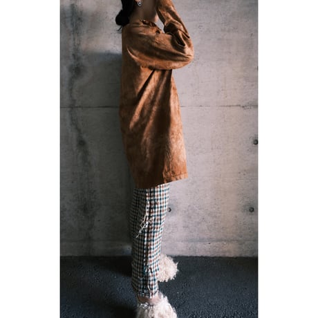 check tweed pants