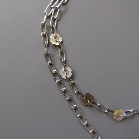 eski. original shell chain necklace "feather"