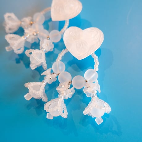 lili by SERI / "vintage rose heart" mini hoop