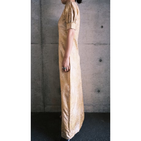 embroidery gold dress