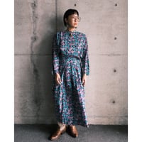 flower print dress “purple”