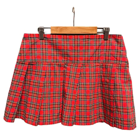 check mini skirt