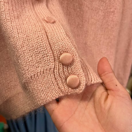 mohair cardigan with beads embroidery