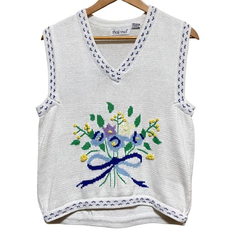cotton knit vest