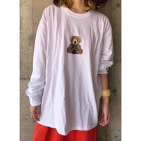 made by teddy / punk teddy L/S tee "white"