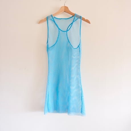 mesh tank top “blue”
