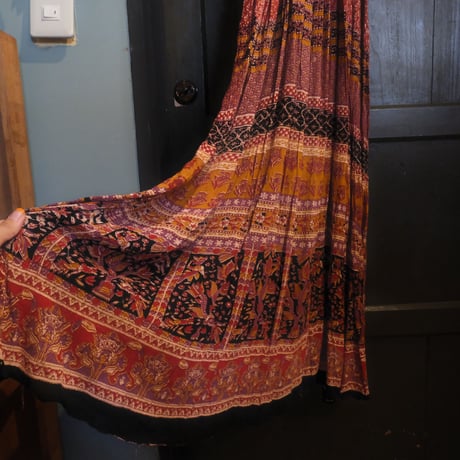paisley shirring dress