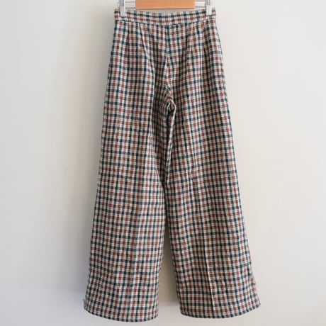 check tweed pants