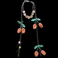 eski. original shell chain necklace "cherry"
