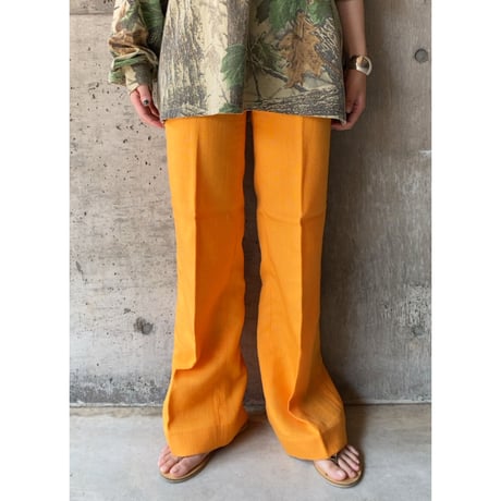japan vintage / high-waist orange slacks