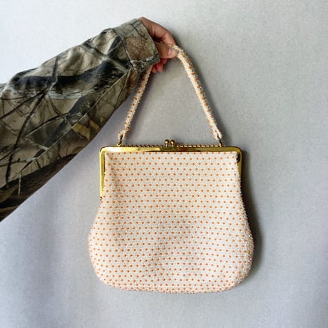 50s Corde Bead / beads hand bag