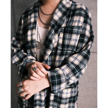 “PENDLETON” check wool lounge robe