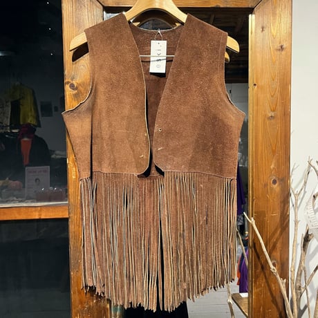 long fringe leather vest