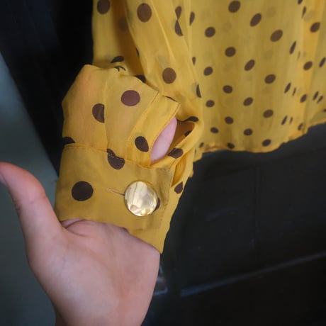 made in Italy / see-through dot shirt