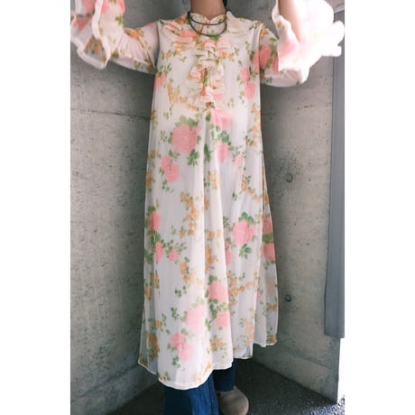 flower sheer dress