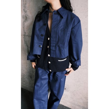 60s Navy Wool Cardigan