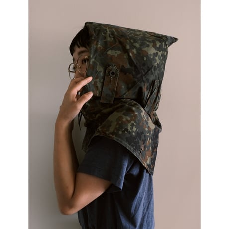 German army / tent sheet porch and cape with hood