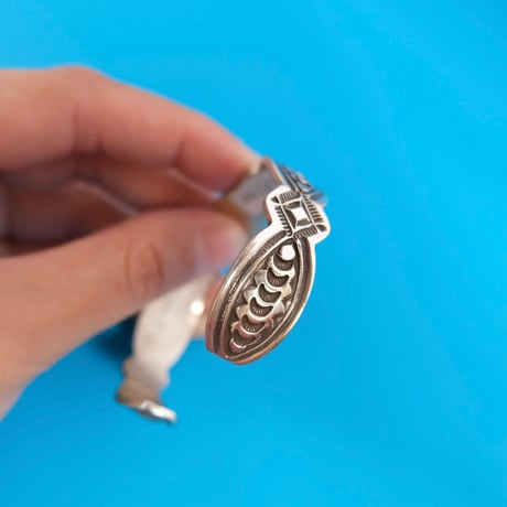 navajo "Arnold Blackgoat" / stamp work bangle