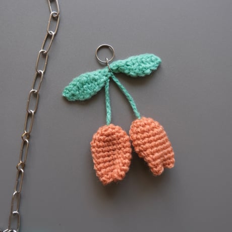 eski. original shell chain necklace "cherry"