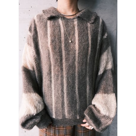 dolman sleeve knit with collar