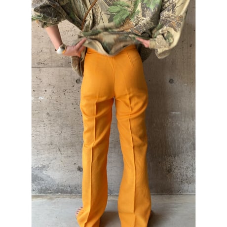 japan vintage / high-waist orange slacks