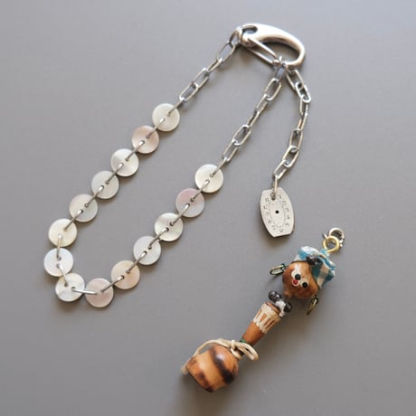 eski. original shell chain necklace "girl mascot"