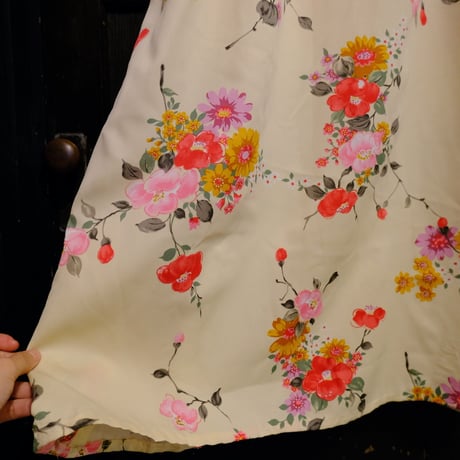 70s oriental mood floral dress