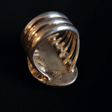 indian jewely "rainbow calsilica" ring