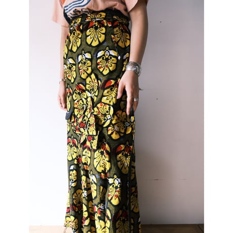 African batik wrap skirt