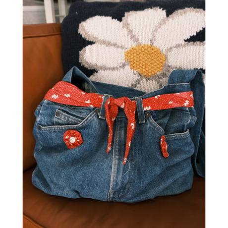 70s levi's denim remake bag