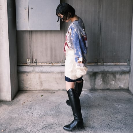 70〜80s / skating  design mohair knit
